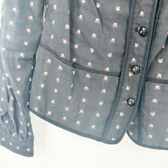 See By Chloe Womens Geometric Embroidered Wool Blend Button Down Jacket Size 6 - Picture 4 of 9